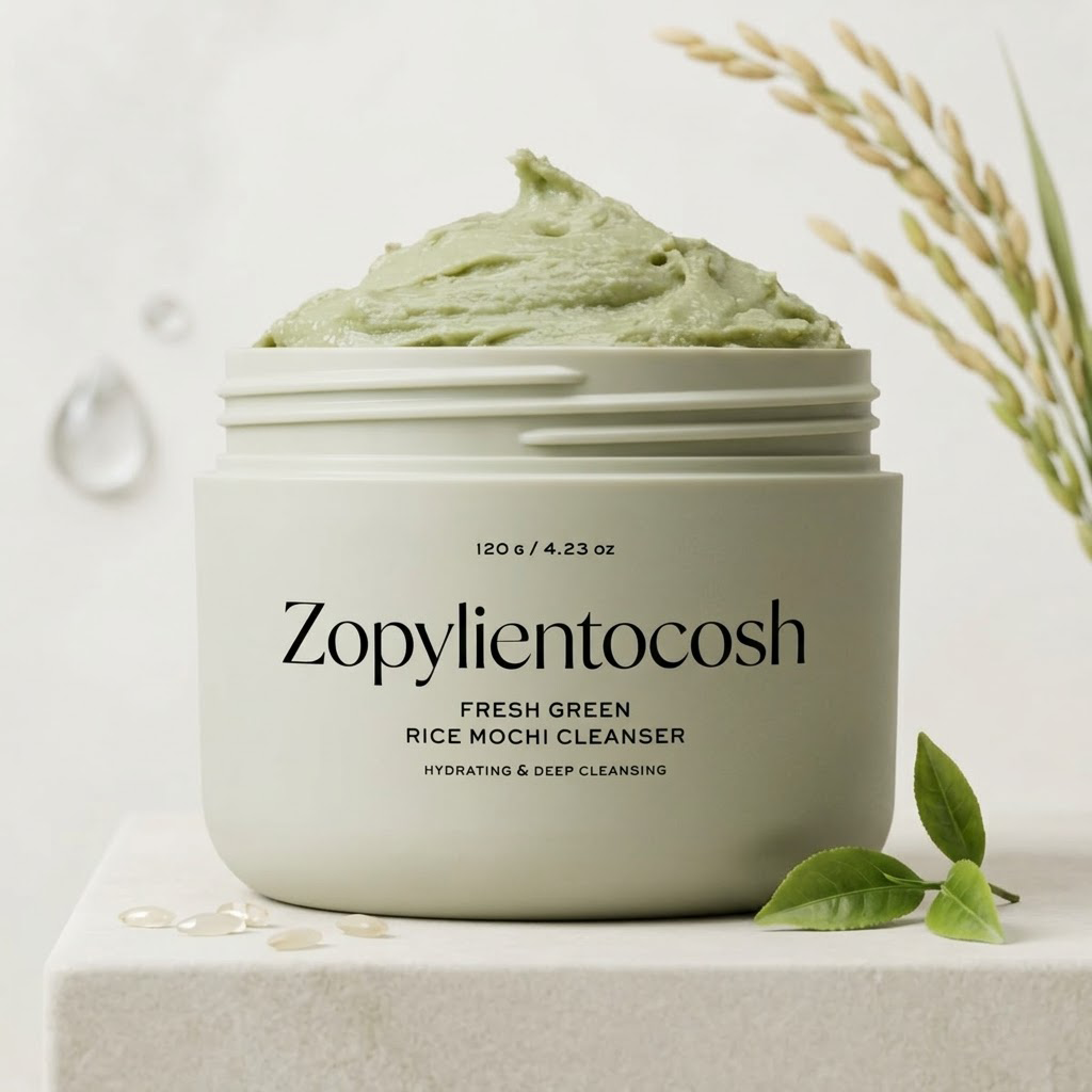 Zopylientocosh Rice Cake Facial Cleanser – All-in-One Gentle Scrub & Wash for Deep Cleaning and Hydrating