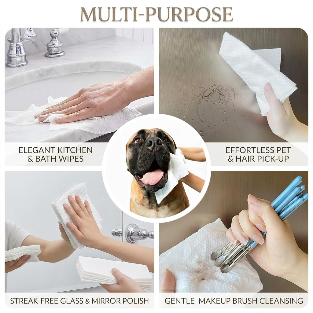 Zopylientocosh Premium Disposable Facial Cleansing Towels - Extra Thick Biodegradable Face Wipes - Ultra Soft 100% Pure Cotton Tissues for Daily Skincare