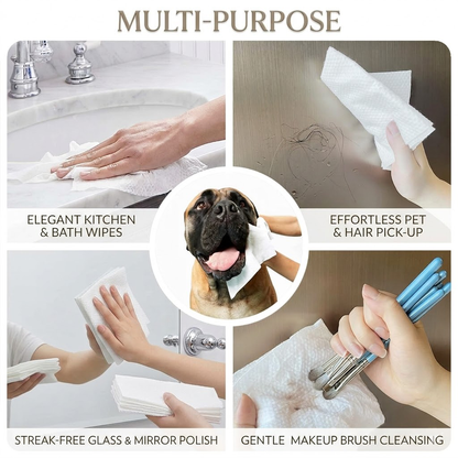Zopylientocosh Premium Disposable Facial Cleansing Towels - Extra Thick Biodegradable Face Wipes - Ultra Soft 100% Pure Cotton Tissues for Daily Skincare